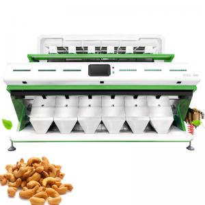 China Six Chutes Optical Color Sorter , High Performance Cashew Colour Sorting Machine supplier