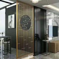 China TV Room Designs Hanging Screen Laser Cut Metal Room Divider Partition on sale