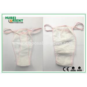 China Soft Nonwoven Ladies Disposable T Back Panty for Salons , Tanning Centers and Massages supplier