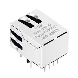 Único porto de 13F-61YGD2NL RJ45 com o LPJ0012GDNL integrado Magnetics