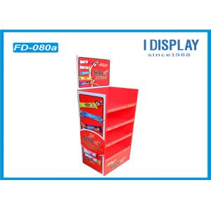 China Chocolate Floor Cardboard Poster Display Stands With Easy Assembly supplier