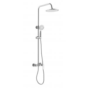 Chrome Finished Exposed Shower Column Tub Brass Rainfall Shower Column