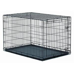 Collapsible Live Animal Pet Cages with Plastic Tray Iron Kennel Cage Dog Cat Pet Cages