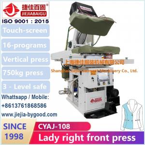 China Shanghai Jiejiabaigu Factory 1998 Full Range Garment Ironing Machine lady dress front supplier