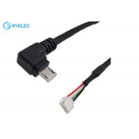 China Custom 10cm Black Left Angle Micro USB Male to JST GH-04V-S Connector Power Cable on sale