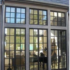 Modern Sliding Iron Steel / Aluminum Grill Window Metal Casement