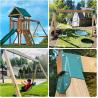 China A-Frame 2 soportes de revestimiento verde Swing Set soporte con hardware de montaje de trabajo pesado wholesale