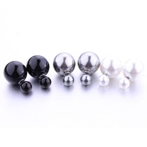 Hot Selling Paragraph Candy Color Round Ball Earring Double Side Shining Stud Earrings Big Acrylic Earrings For Women