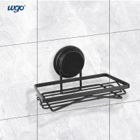 China Bathroom Pendant Suction Cup Soap Holder No Drilling Stainless Steel Shelf on sale