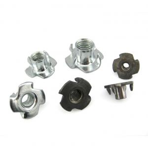 Custom Wood Thread Insert T Nuts Slot Drop In T Nut Stainless Steel Four Claw Tee Nut
