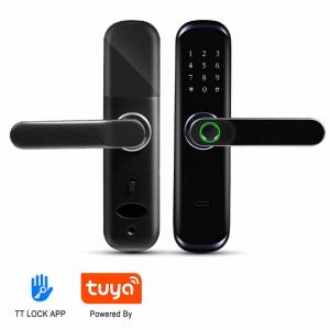 China Biometric Fingerprint Keypad Keyless Door Lock Smart Home Tuya APP Wifi supplier