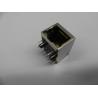 China Side Entry Single Port 10/100baseT RJ45 with transformer , UTP RJ45 8P8C female Jack wholesale