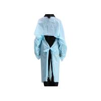 China Waterproof Plastic Thumb Loop Isolation Gown CPE Apron Gown Surgical Accessories on sale