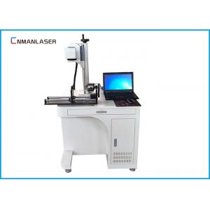 China Tabletop Dynamic Automatic CO2 Laser Marking Printing Machine With Rotary Devices supplier