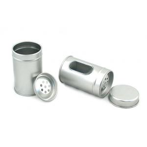 China Pepper Spice Storage Round Small Tin Boxes With PET Window Grade - A Tinplate supplier