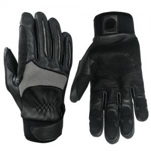 China Hysafety Black Goatskin Rappel Gloves Tactical Rope Rescue Gloves supplier