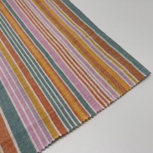 Linen Viscose Yarn Dyed Fabric Multicolor High Lightfastness 132cm 170gsm 55% Linen 45% Rayon
