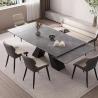 China Diseños de mesas de comedor extensibles y sillas plegables modernas de lujo, juego de mesas de comedor redondas extensibles de piedra sinterizada wholesale