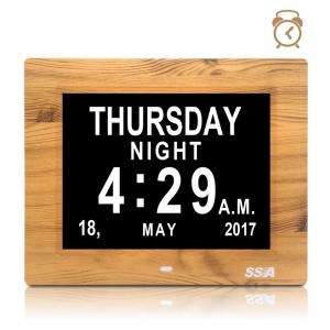 China Day clock with 8 inch screen Alarms Digital Photo Frame Calendar for the Elderly supplier