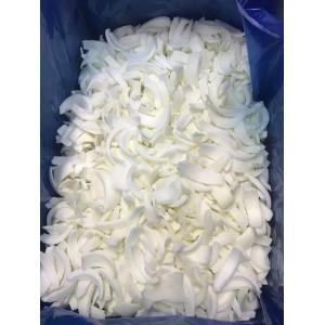 IQF Frozen White Onion Slice, natural length, thickness rang from 3 mm to 10 mm