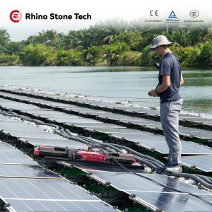 China Clean PV Panels Tools Machine Solar Panel Cleaning Robot with Lithium Battery for PV Module Commercial & Industrial Solar Farm wholesale