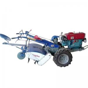 Multipurpose Walking Farm Tractor 2 Wheels Hand Walking Tractor 20hp