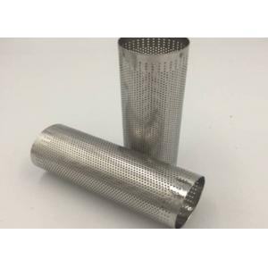 China Stainless Steel Perforated Metal Tube Straight Line For Screening Materials supplier