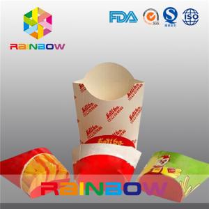 Folding Paper Box Packaging For French Fries Packaging, Take Away Fast Food Paper Box