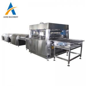 stainless steel Chocolate Enrobing Machine High Efficiency For Factory use