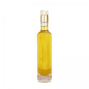 China Transparent Glass Olive Oil Bottle With Cap Pourer Diswasher Safe Easy To Dispense supplier