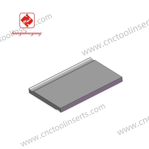 Inserto de ranurado CNC con recubrimiento PVD HYL23*13.45-R1.5-G HYZ108, Adecuado para el mecanizado de acero dulce a bajas velocidades de corte.