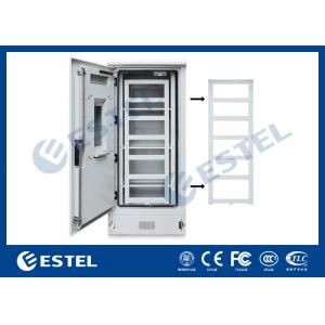 Double Wall Three Shelves Telecom Outdoor Cabinet Sunproof ISO9001 CE Certification