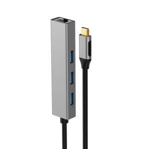 China USB Type C Multi Port 4 In 1 3.0 USB HUB RJ45 Ethernet wholesale