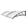 China 80x240cm Polycarbonate Canopy Window Awning Canopy Window Sun Shade Patio Cover Shelter  With Black Support wholesale