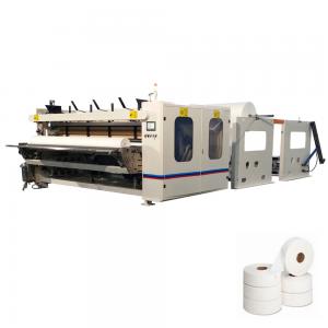 Maxi Roll Rewinding Machine , 230m/Min PLC Toilet Paper Roll Making Machine