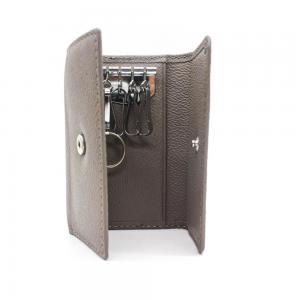 10x7.3x2cm BM Embossed Leather Key Holder Case , 1pc/Ploybag Men's Key Wallet Organizer