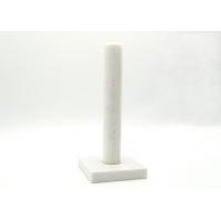 China White Stone Paper Towel Holder , Marble Paper Towel Stand Square Base on sale