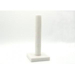 White Stone Paper Towel Holder , Marble Paper Towel Stand Square Base