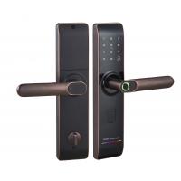 China Wi-Fi Fingerprint Smart Lock with Reversible Handle Keyless Entry digital Lock IC Card Anti-peep Code Handle Door Lock on sale