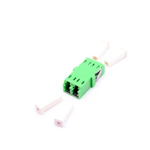 SM/MM/OM3/OM4 Lc Apc Duplex Adapter , Fiber Optic Cable Adapter With Internal Shutter