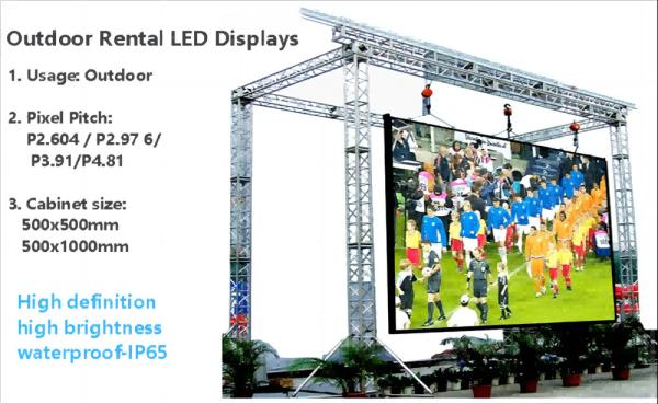 Tabla de visualización LED de alquiler de escenarios portátiles P4.81mm Programable