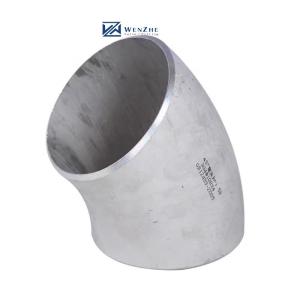 China Acero inoxidable 304 316 45 grados Largo radio Codo 1-4 DN25-DN100 Código de cabeza cilíndrico supplier