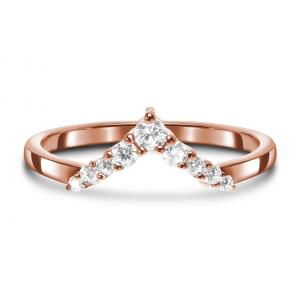 Celebrity Diamond Engagement Rings For Women , 14K Rose Real Diamond Jewellery