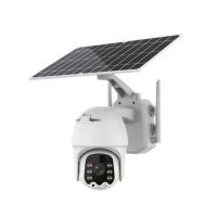 China Wifi Outdoor PTZ Camera 1080P 2 Way Audio Surveillance Solar CCTV Camera With Sim Card on sale