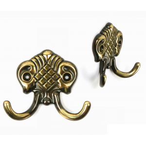 China Hand Rubbed Bronze Coat Hat Hooks Smooth Lines  Europe Traditional Style supplier