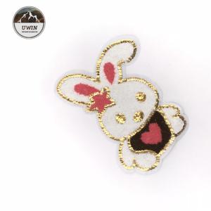 China Bunny Custom Chenille Patches de soin/taille blanche de la correction 17*21.5CM de lapin supplier
