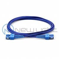 China SC UPC Blue Color Armored Fiber Optical 2.0 Duplex Patch Cord on sale
