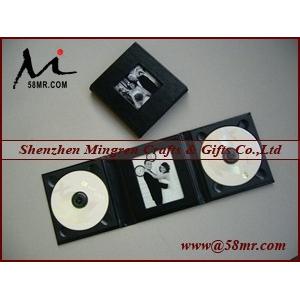 China Leather Wedding Double cd dvd Album Case supplier