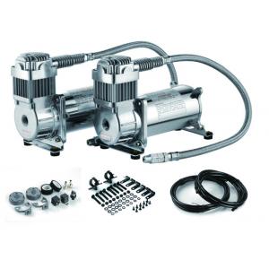 Silver Steel Dual Packs Air Suspension Pump For Strong Power And Fast Inflation