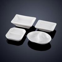 China White Porcelain Dinner Set Polished Ceramic Dishes Modern on sale